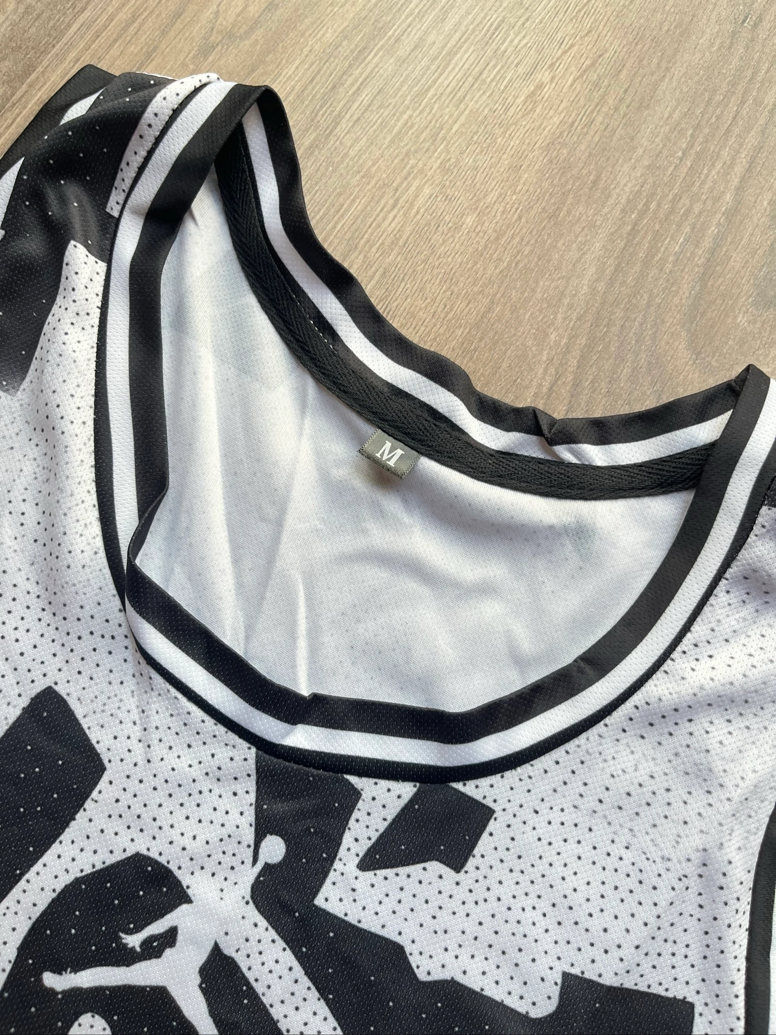 Jordan Basketball Set Black White Camo Replica Streetwear Jersey + Shorts Unisex – photo 3